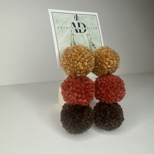 Autumn Pom Pom Earrings